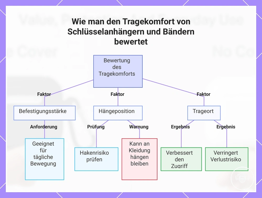 Wie man den Tragekomfort von Schlüsselanhängern und Bändern bewertet