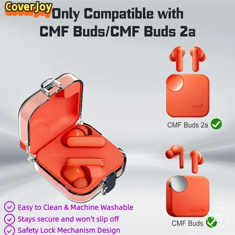 CMF Buds clear PC protective cover with lanyard