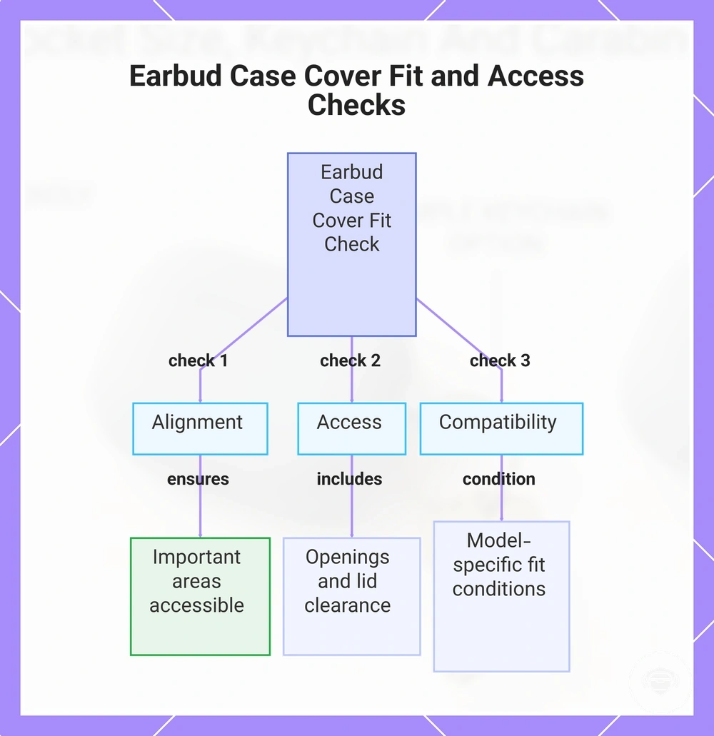 Earbud Case Cover Fit and Access Checks