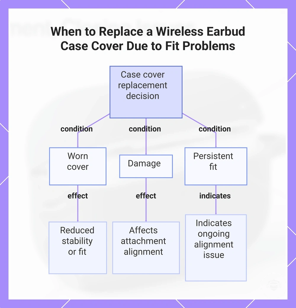 When to Replace a Wireless Earbud Case Cover Due to Fit Problems