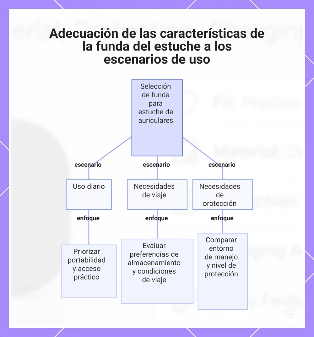 Adecuación de las características de la funda del estuche a los escenarios de uso