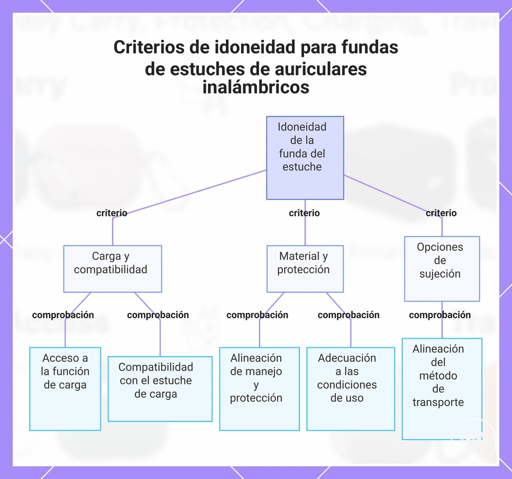 Criterios de idoneidad para fundas de estuches de auriculares inalámbricos