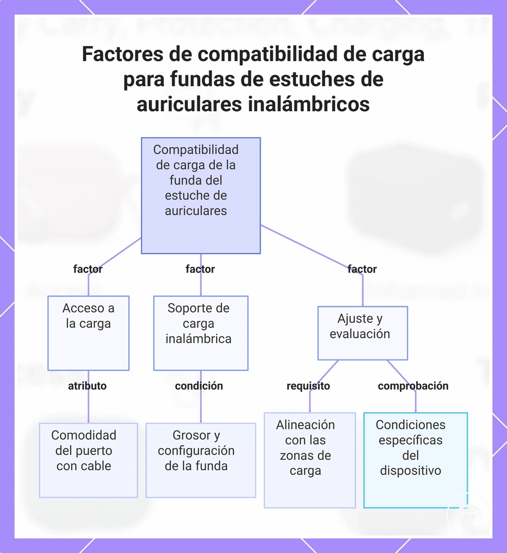 Factores de compatibilidad de carga para fundas de estuches de auriculares inalámbricos