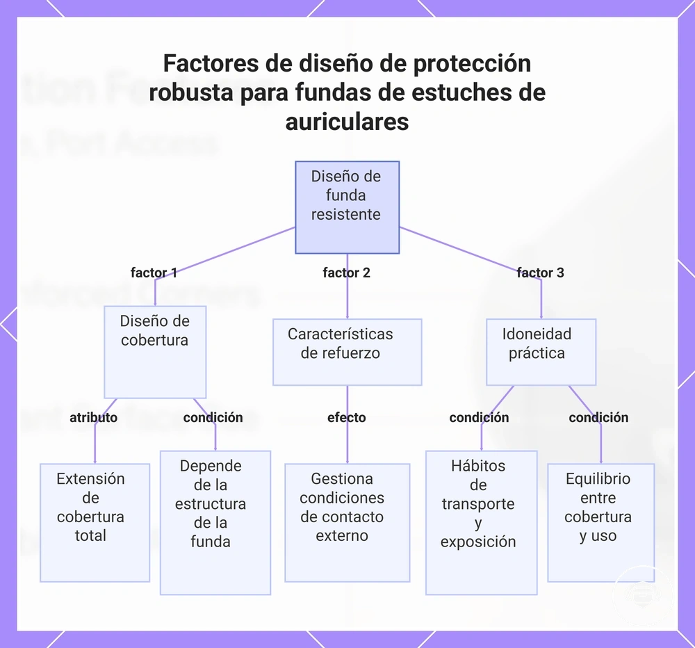 Factores de diseño de protección robusta para fundas de estuches de auriculares