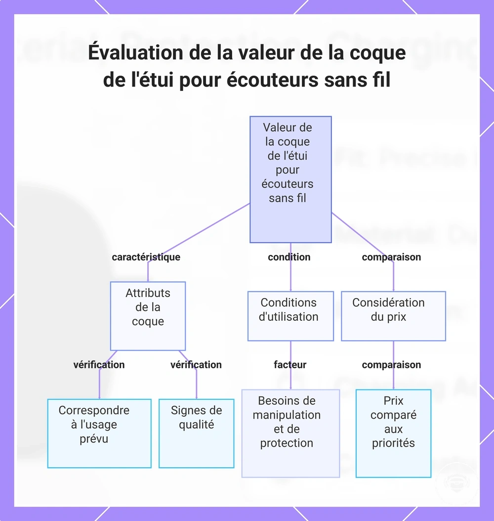 Évaluation de la valeur de la coque de l'étui pour écouteurs sans fil