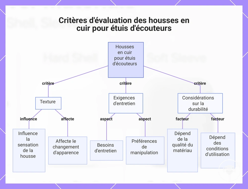 Critères d'évaluation des housses en cuir pour étuis d'écouteurs