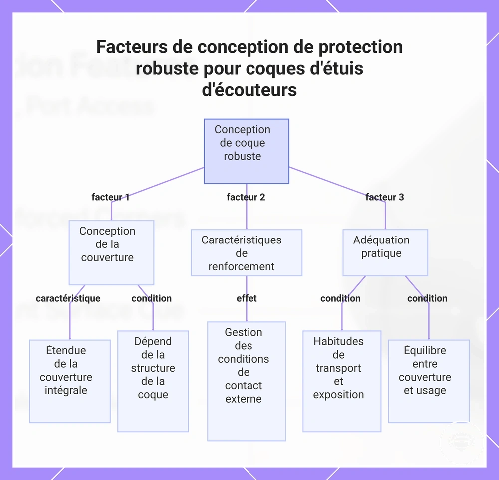 Facteurs de conception de protection robuste pour coques d'étuis d'écouteurs