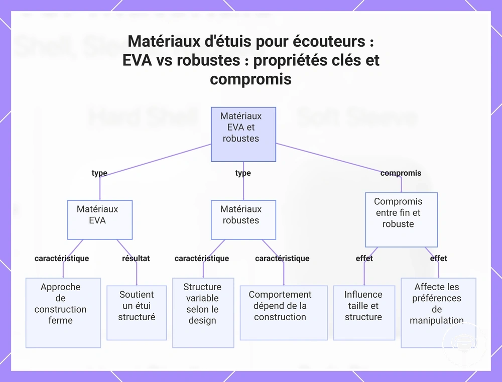 Matériaux d'étuis pour écouteurs : EVA vs robustes : propriétés clés et compromis