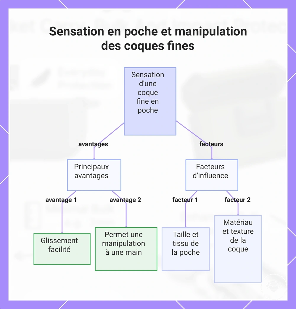 Sensation en poche et manipulation des coques fines