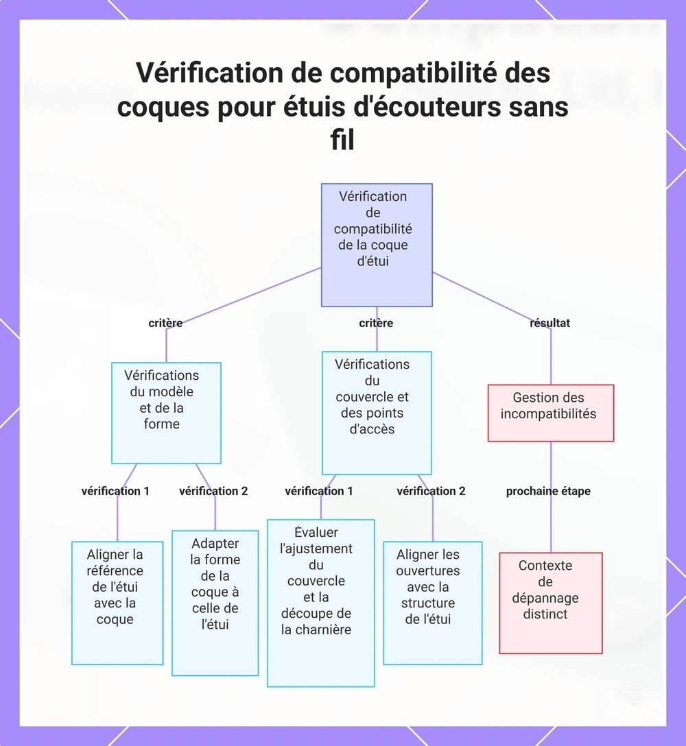 Vérification de compatibilité des coques pour étuis d'écouteurs sans fil