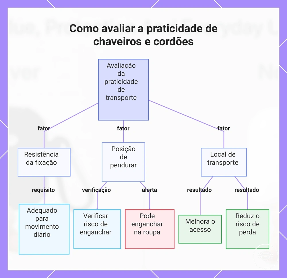 Como avaliar a praticidade de chaveiros e cordões
