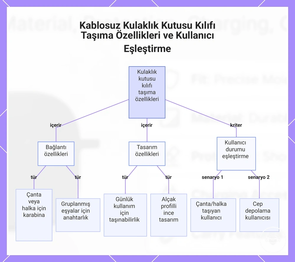 Kablosuz Kulaklık Kutusu Kılıfı Taşıma Özellikleri ve Kullanıcı Eşleştirme