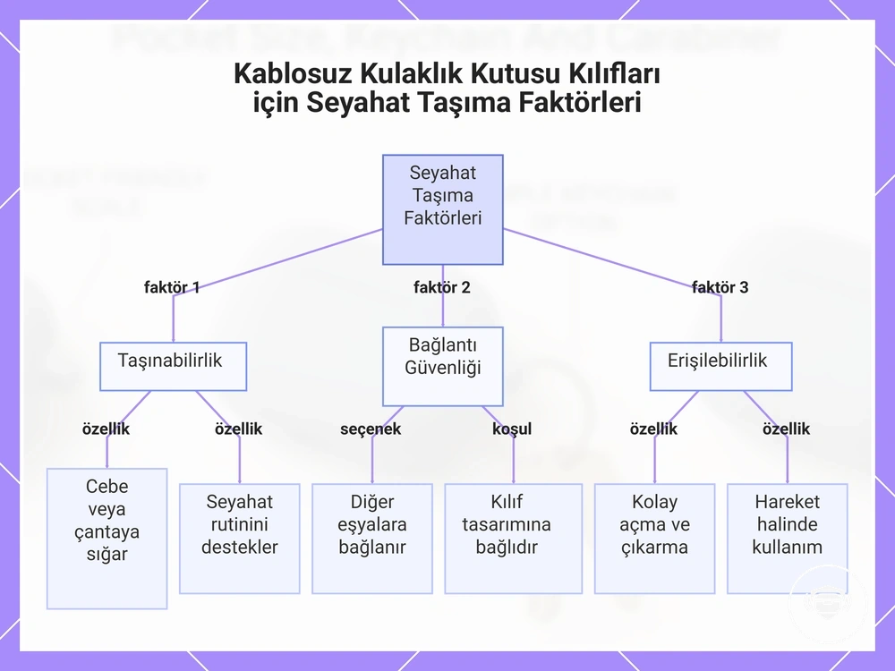 Kablosuz Kulaklık Kutusu Kılıfları için Seyahat Taşıma Faktörleri