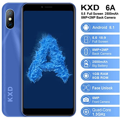 KXD Téléphone portable débloqué 6A Téléphone Android-2