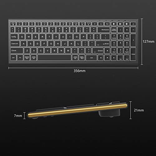 Clavier sans fil Bluetooth pour 3 appareils, – Image 2