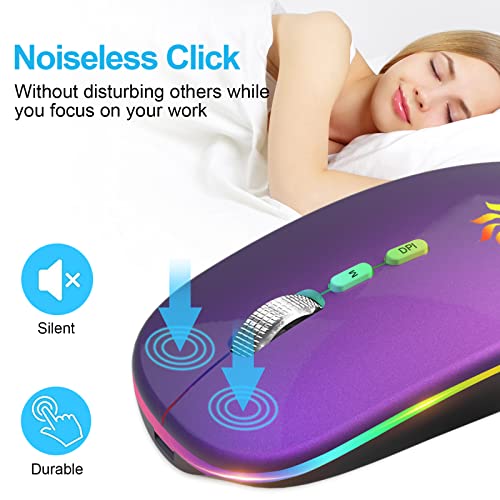 Souris sans fil LED Slim Silent Mouse-2