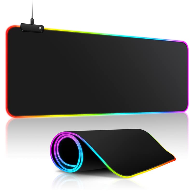 Grand tapis de souris de jeu RVB