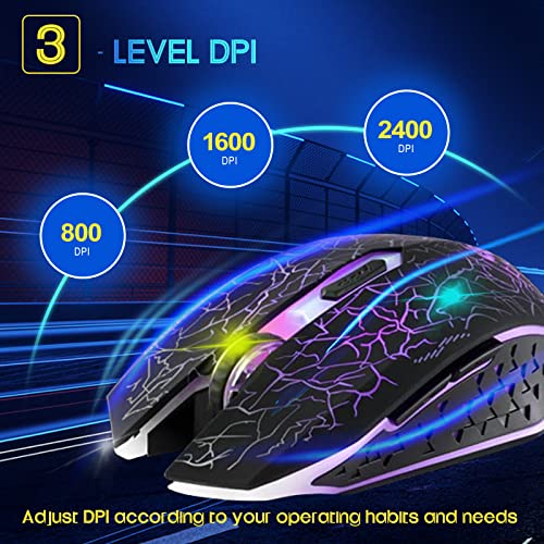 VEGCOO C10 Souris de jeu sans fil-2