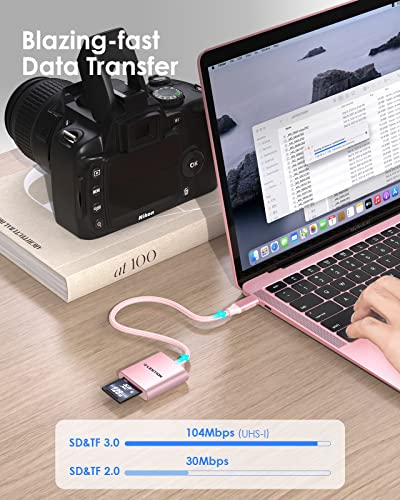 LENTION Lecteur de carte USB C vers-2