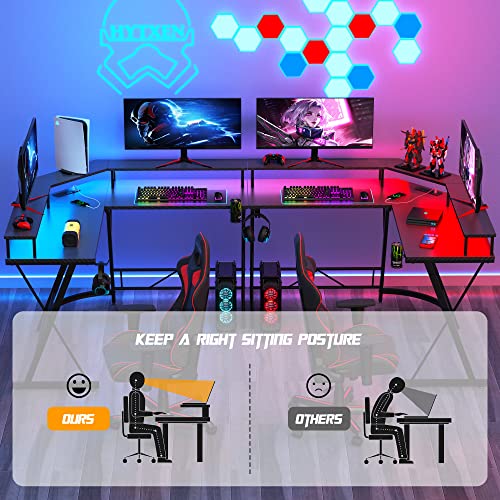 HYTXEN Bureau de jeu avec lumières LED, – Image 2