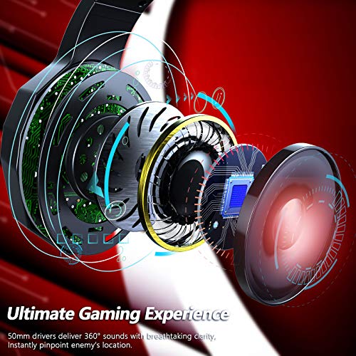 ERXUNG Casque de jeu avec son surround – Image 2