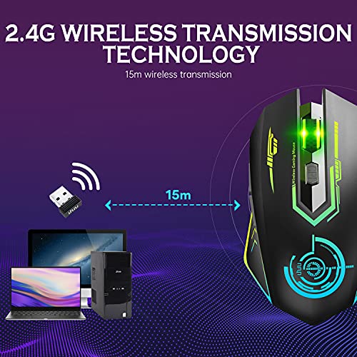 uhuru Souris de jeu sans fil jusqu'à-2
