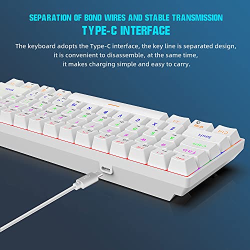 Snpurdiri Clavier de jeu mécanique filaire 60 – Image 2