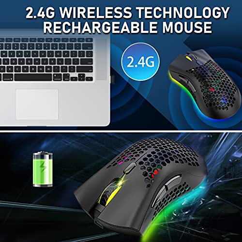Souris de jeu sans fil légère en-2