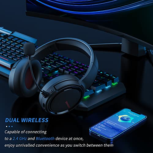BINNUNE 2.4G/Bluetooth Casque de jeu sans fil – Image 2