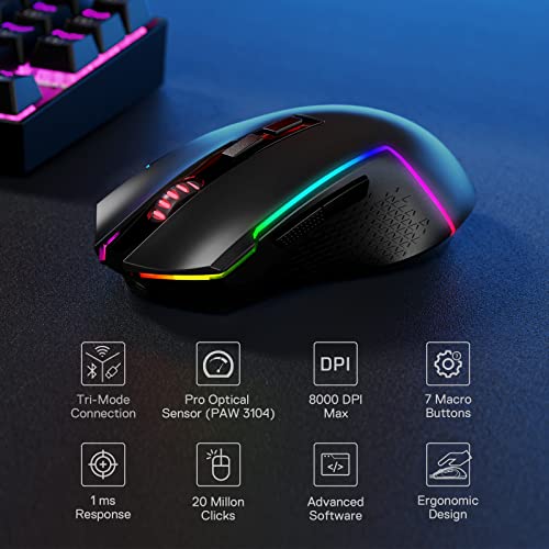 Souris de jeu Bluetooth sans fil Redragon-2