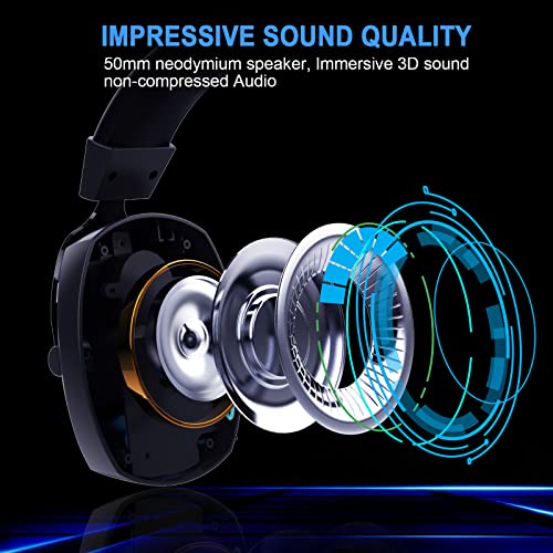 Gikking Casque de jeu sans fil avec-2