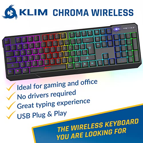 KLIM Chroma Clavier Gamer Sans Fil RVB-2