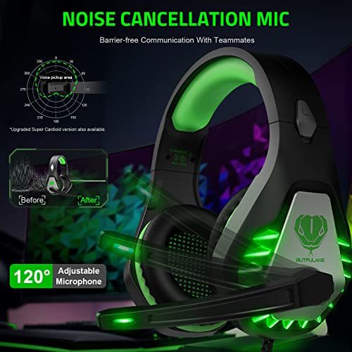 Pacrate Casque de jeu avec microphone pour-2