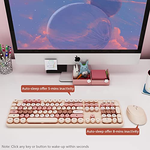 Combo clavier et souris sans fil marron, – Image 2