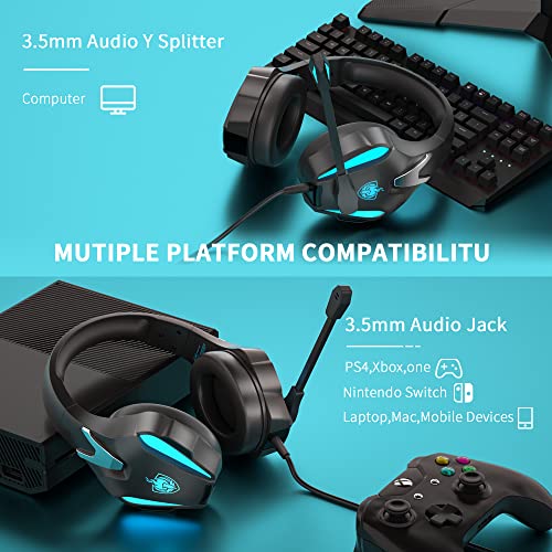PHOINIKAS Casque de jeu PS4 pour PC, – Image 2