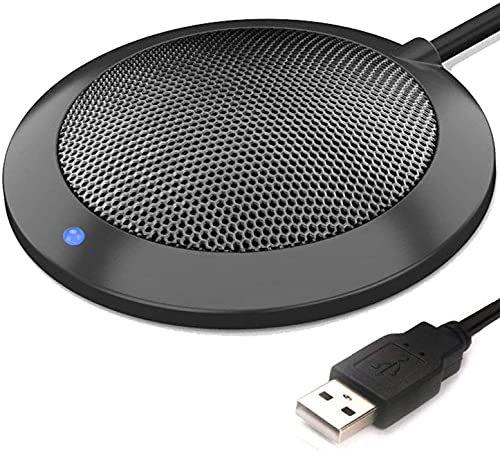 Microphone USB De Conférence GOEDCH - Captation 360°, Bouton Muet, Plug & Play - Pour Réunions, Streaming Et Jeux