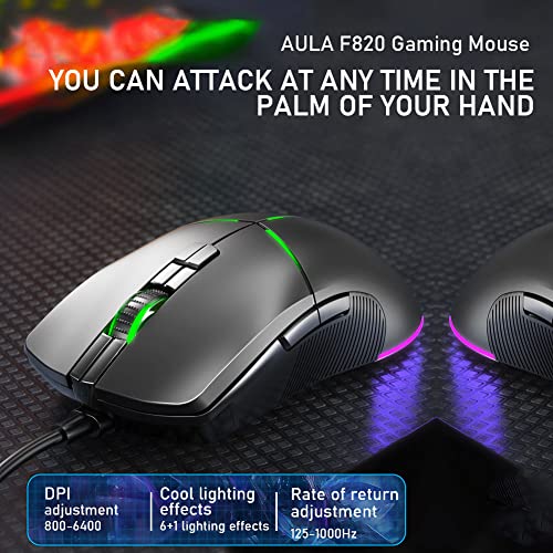 Souris de jeu filaire RVB rétroéclairée ergonomique – Image 2