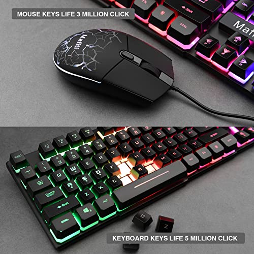 mafiti RK101 Clavier d'ordinateur Souris Combo Filaire, – Image 2