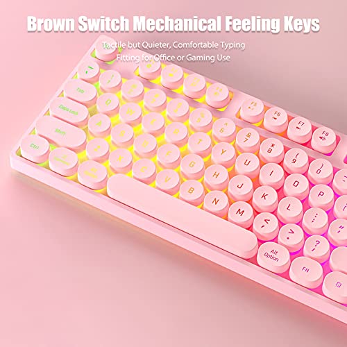 MYKYLIN Clavier de jeu bon marché Arc-en-ciel – Image 2