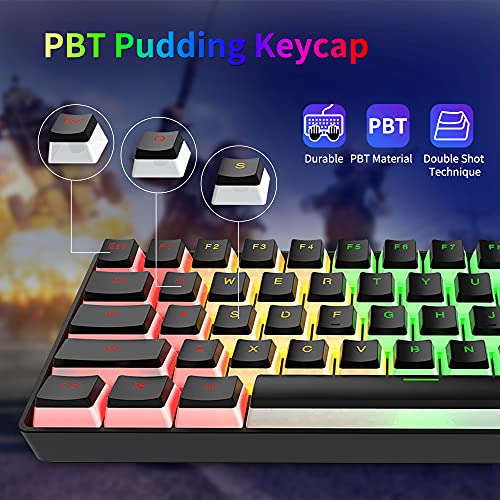 NACODEX Mini clavier de jeu mécanique 60-2