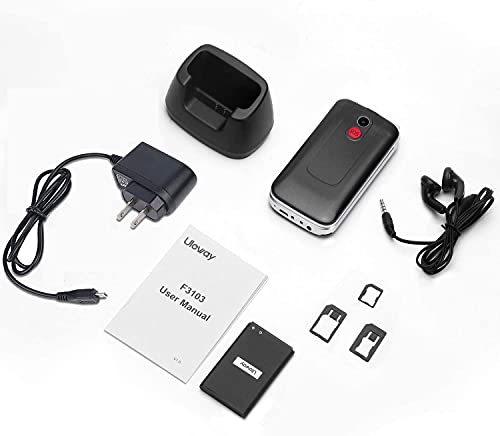 ULEWAY Senior Téléphone portable débloqué Flip Phone-5