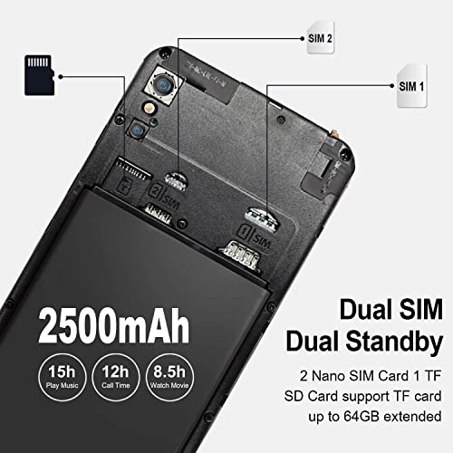 KXD Téléphone portable débloqué 6A Téléphone Android-4