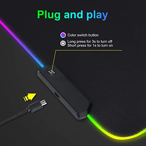 Tapis de souris de jeu LeadsaiL RGB-5