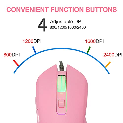 Huifen Souris de jeu filaire USB C