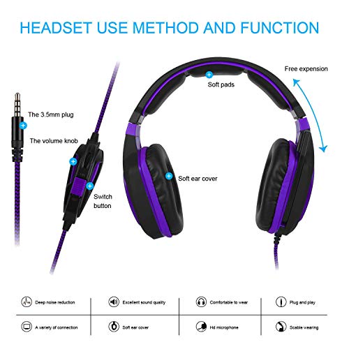Casque de jeu avec son surround stéréo-4