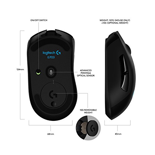 Souris de jeu Logitech G703 Lightspeed avec-3