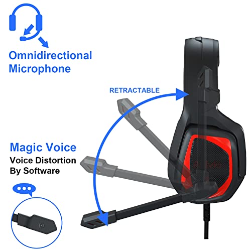 Emonoo Casque de jeu pour PS4 PS5-3