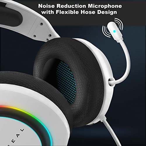 Targeal Casque de jeu PC avec microphone-5
