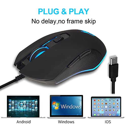 Huifen Souris de jeu filaire USB C