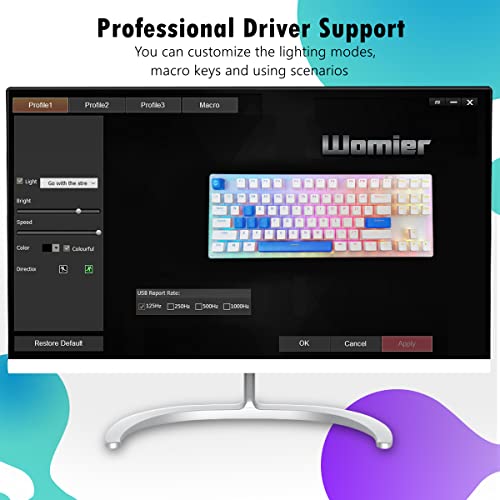Clavier mécanique XVX Womier K87 PRO TKL